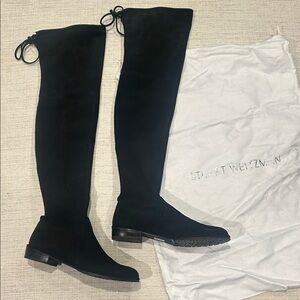 Stuart Weitzman Lowland Suede Thigh High Boots